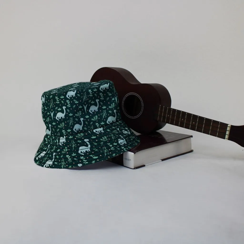 Dino Green Tropics Green Dinosaur Bucket Hat