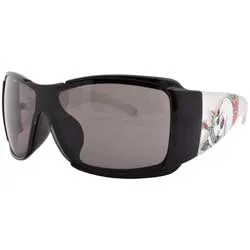 ROLLED Black/Silver Oversized Sunglasses
