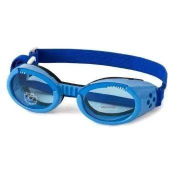 Shiny Blue ILS2 Doggles with Blue Lens & Straps
